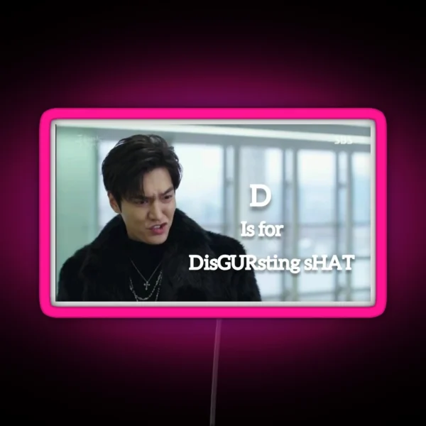Disgursting Shet Lee Min Ho RGB Neon Sign
