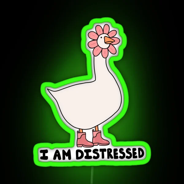 Distressed Silly Goose RGB Neon Sign