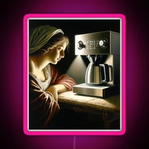 Divine Aroma The Enlightenment Of Coffee RGB Neon Sign