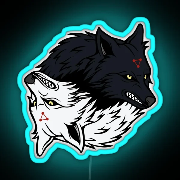Divine Dog Shikigami RGB Neon Sign
