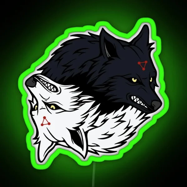 Divine Dog Shikigami RGB Neon Sign