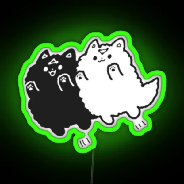 Divine Dogs Chibi RGB Neon Sign