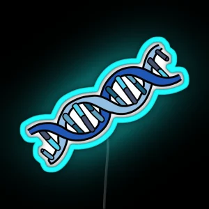 DNA Double Helix RGB Neon Sign