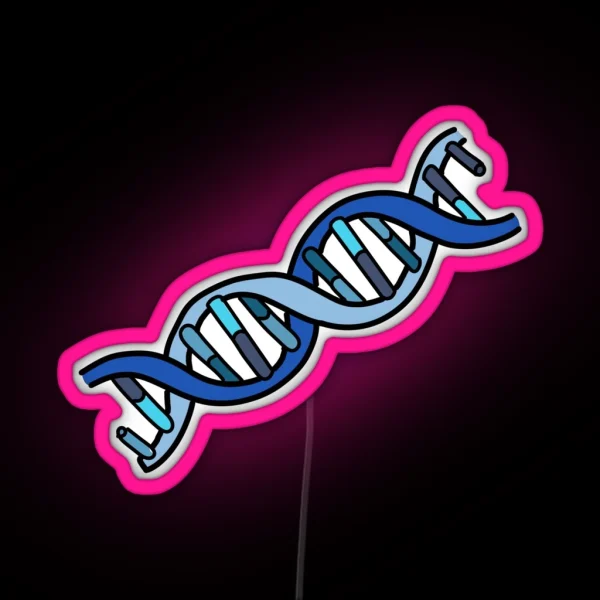 DNA Double Helix RGB Neon Sign