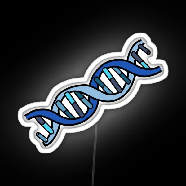 DNA Double Helix RGB Neon Sign