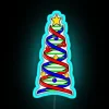 DNA Helix Christmas Tree Life Science Biology RGB Neon Sign - Image 2