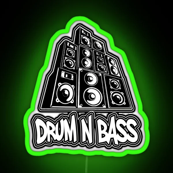 Dnb Speaker Stack RGB Neon Sign