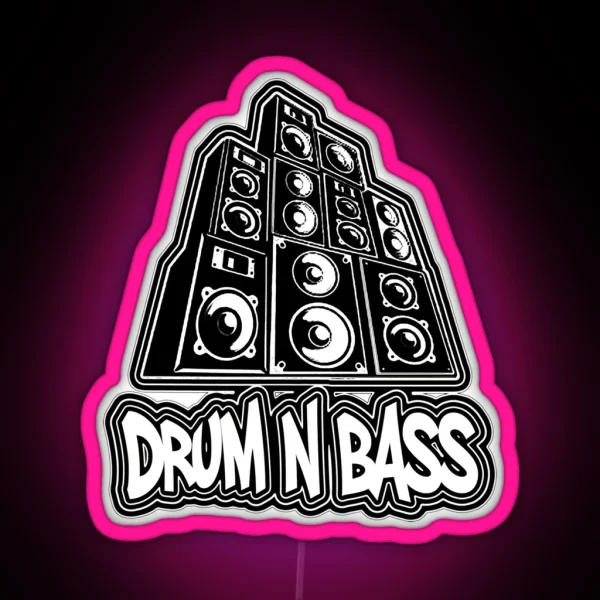 Dnb Speaker Stack RGB Neon Sign