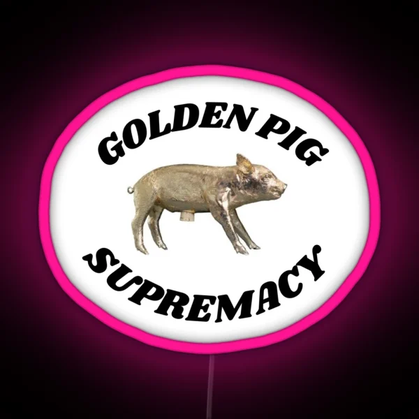 DNP GOLDEN PIG SUPREMACY RGB Neon Sign