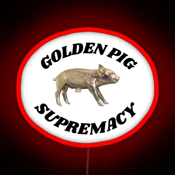 DNP GOLDEN PIG SUPREMACY RGB Neon Sign