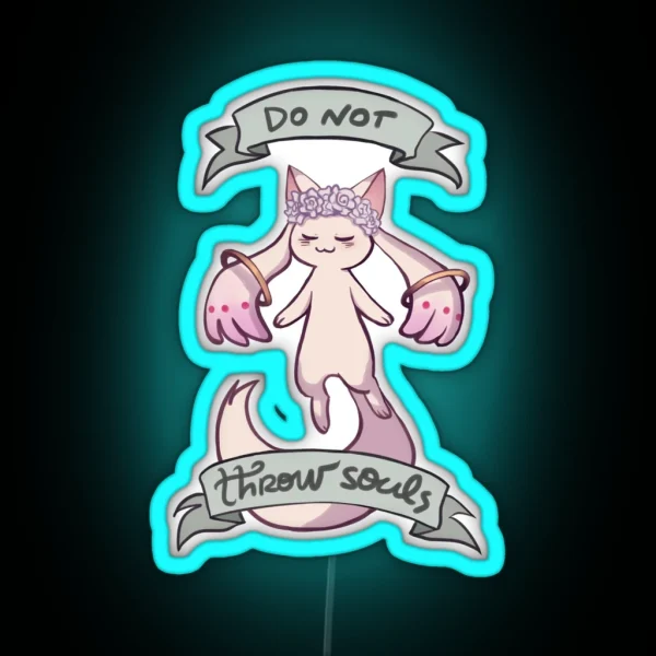 Do Not Throw Souls RGB Neon Sign