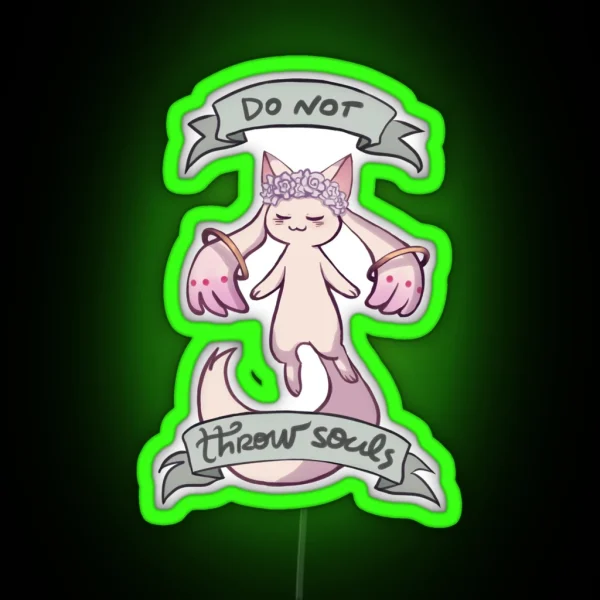 Do Not Throw Souls RGB Neon Sign