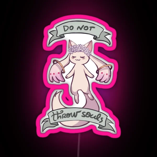 Do Not Throw Souls RGB Neon Sign