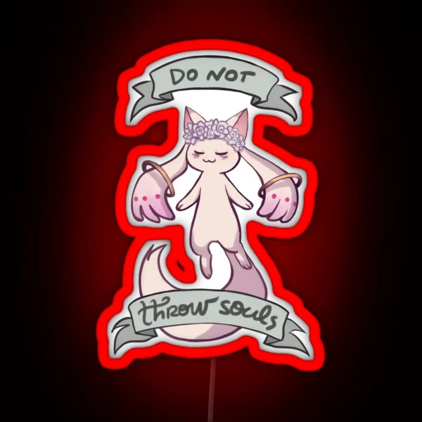 Do Not Throw Souls RGB Neon Sign