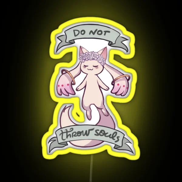 Do Not Throw Souls RGB Neon Sign