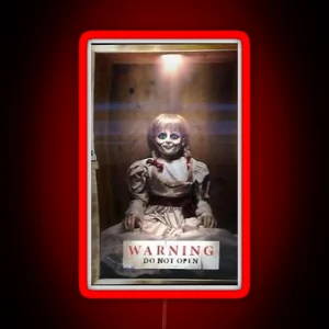 Do T Open Cabinet Annabelle Horror Doll Graphic RGB Neon Sign