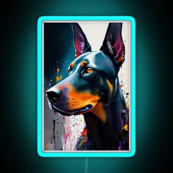 Dobermann RGB Neon Sign
