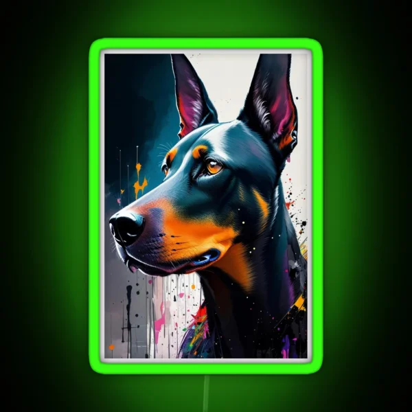 Dobermann RGB Neon Sign