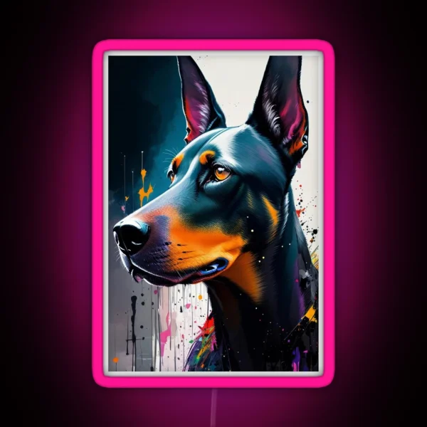 Dobermann RGB Neon Sign