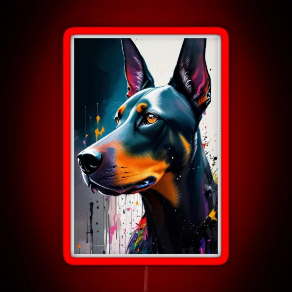Dobermann RGB Neon Sign