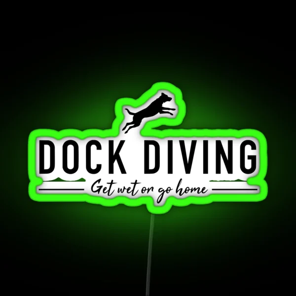 Dock Diving Dog Training RGB Neon Sign