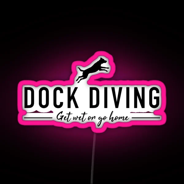 Dock Diving Dog Training RGB Neon Sign