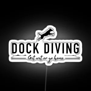 Dock Diving Dog Training RGB Neon Sign