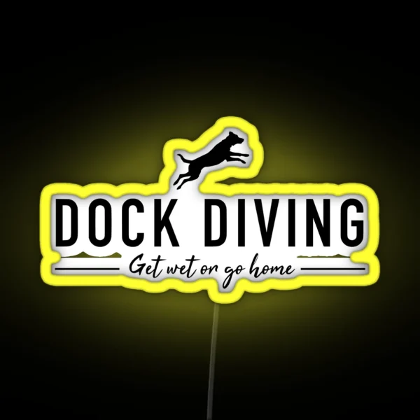 Dock Diving Dog Training RGB Neon Sign