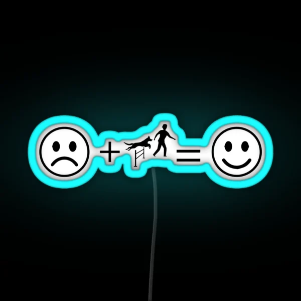 Dog Agility Happiness Funny Agility Dog Dogs RGB Neon Sign