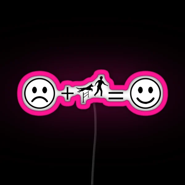 Dog Agility Happiness Funny Agility Dog Dogs RGB Neon Sign