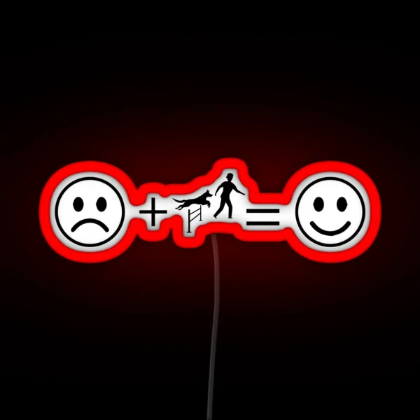 Dog Agility Happiness Funny Agility Dog Dogs RGB Neon Sign