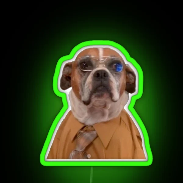 Dog Dwight Schrute The Office Prank RGB Neon Sign