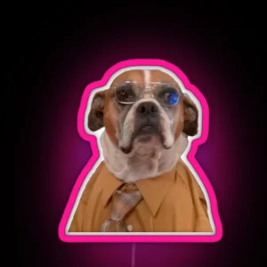 Dog Dwight Schrute The Office Prank RGB Neon Sign