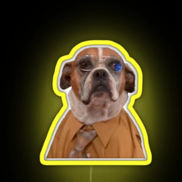 Dog Dwight Schrute The Office Prank RGB Neon Sign