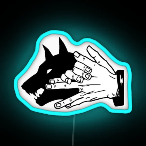 Dog Hand RGB Neon Sign