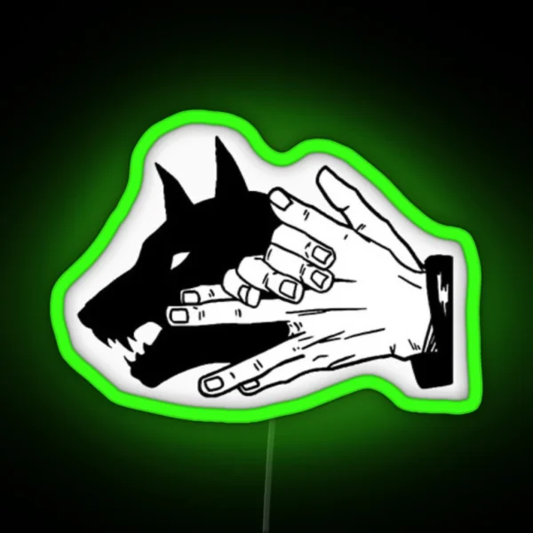Dog Hand RGB Neon Sign