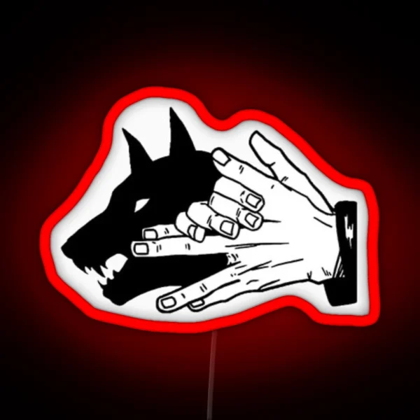 Dog Hand RGB Neon Sign
