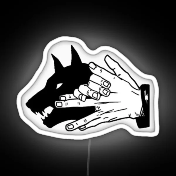 Dog Hand RGB Neon Sign