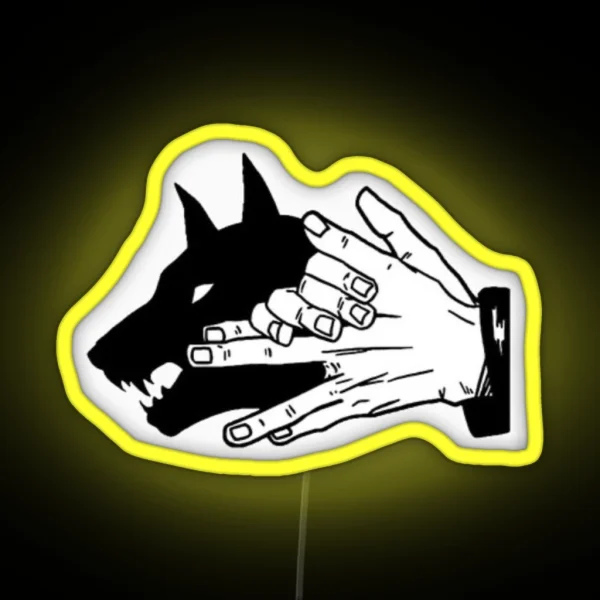 Dog Hand RGB Neon Sign
