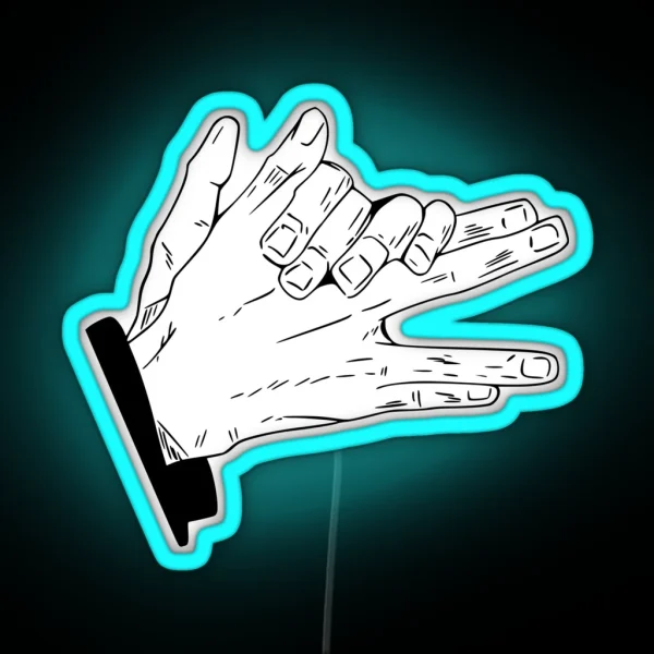 Dog Hand Sign Jjk RGB Neon Sign