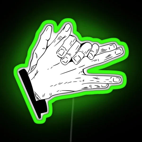 Dog Hand Sign Jjk RGB Neon Sign