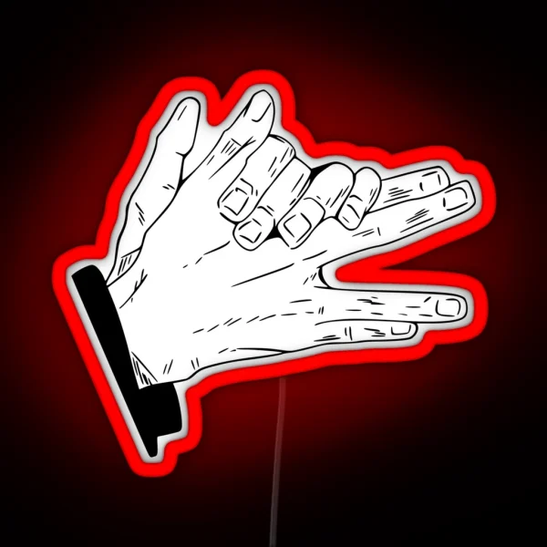 Dog Hand Sign Jjk RGB Neon Sign