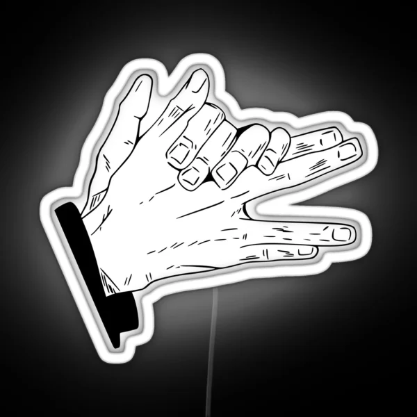 Dog Hand Sign Jjk RGB Neon Sign