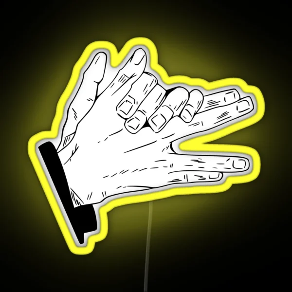 Dog Hand Sign Jjk RGB Neon Sign