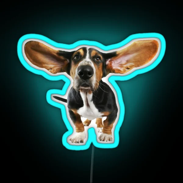 Dog With Big Ears RGB Neon Sign