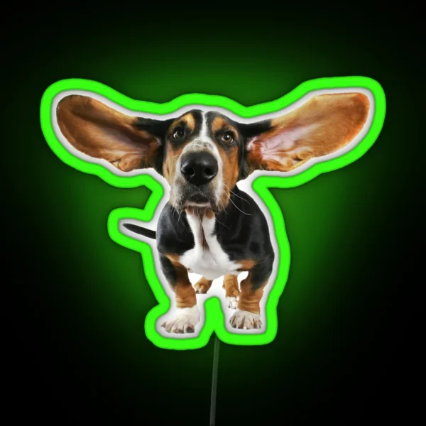 Dog With Big Ears RGB Neon Sign