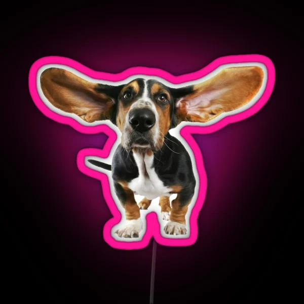 Dog With Big Ears RGB Neon Sign