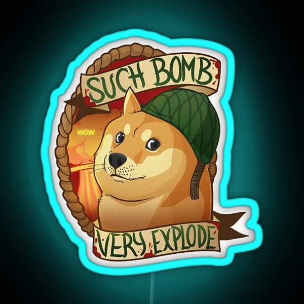 Doge Bomb RGB Neon Sign