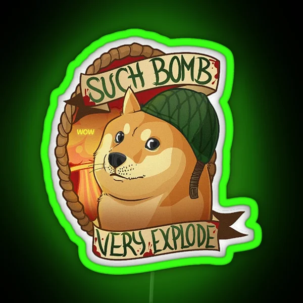 Doge Bomb RGB Neon Sign