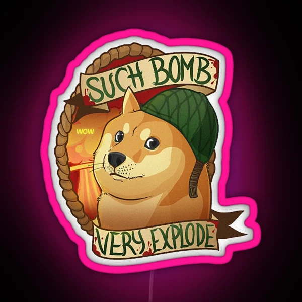 Doge Bomb RGB Neon Sign
